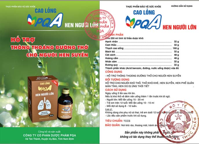 Siro PQA Hen Người Lớn