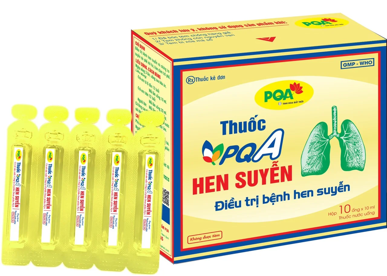 Thuốc PQA Hen Suyễn dạng Ống dùng cho người Tiểu Đường - Huyết Áp Cao